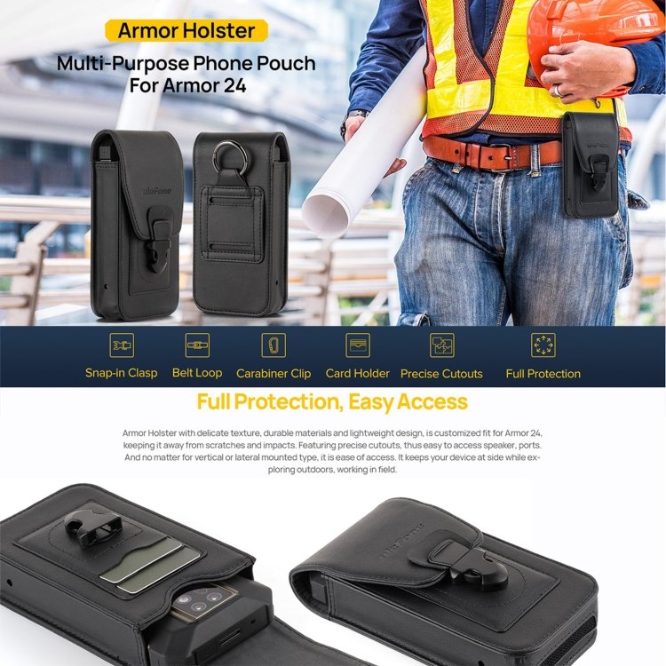 Original Phone Cover Case For Ulefone Armor 24 Ulefone Armor Holster Multi-Purpose Phone Pouch Waist Bag