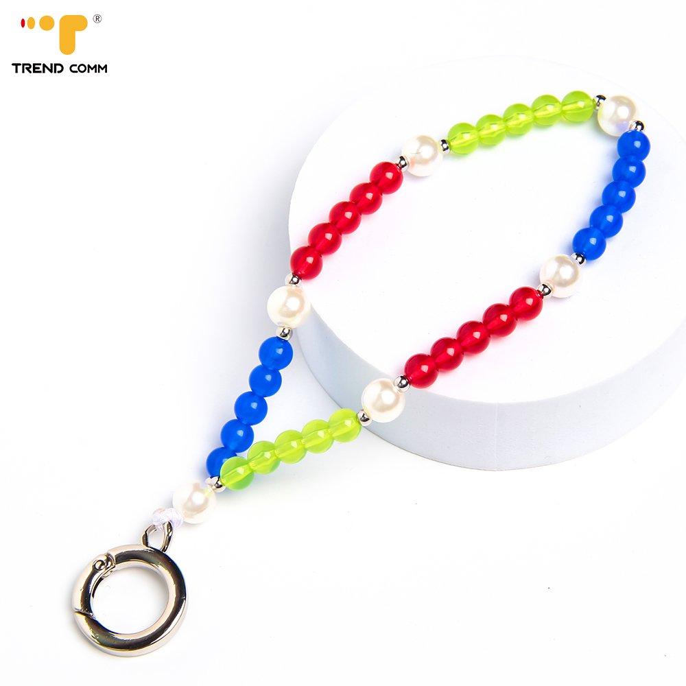 New Fashion Jewelry Color Crystal Beaded Style Mobile Phone Chains Beads Women Phone Strap Phone Charms