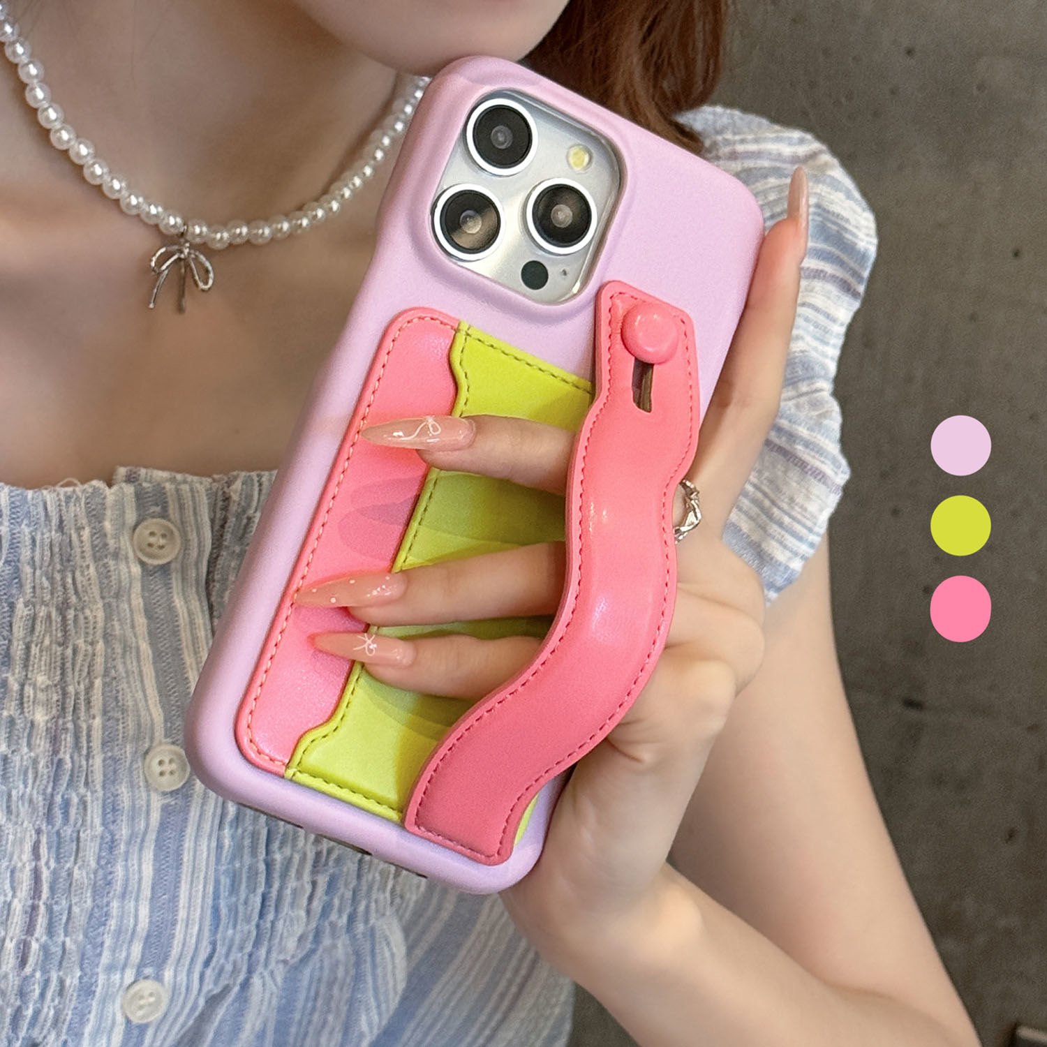 New Wholesale for Iphone 15 Pro Max Mobile Phone Cover Card Holder with Strap Artificial Pu Leather Luxury Phone Case