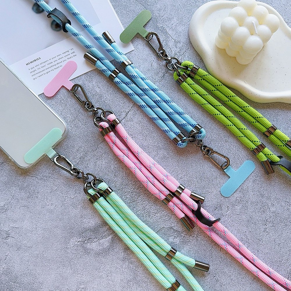 Factory Wholesale Adjustable 8mm Polyester Lanyard with Patch,Universal Anti-Lost Neck Strap, Crossbody Cord, Phone Lanyard