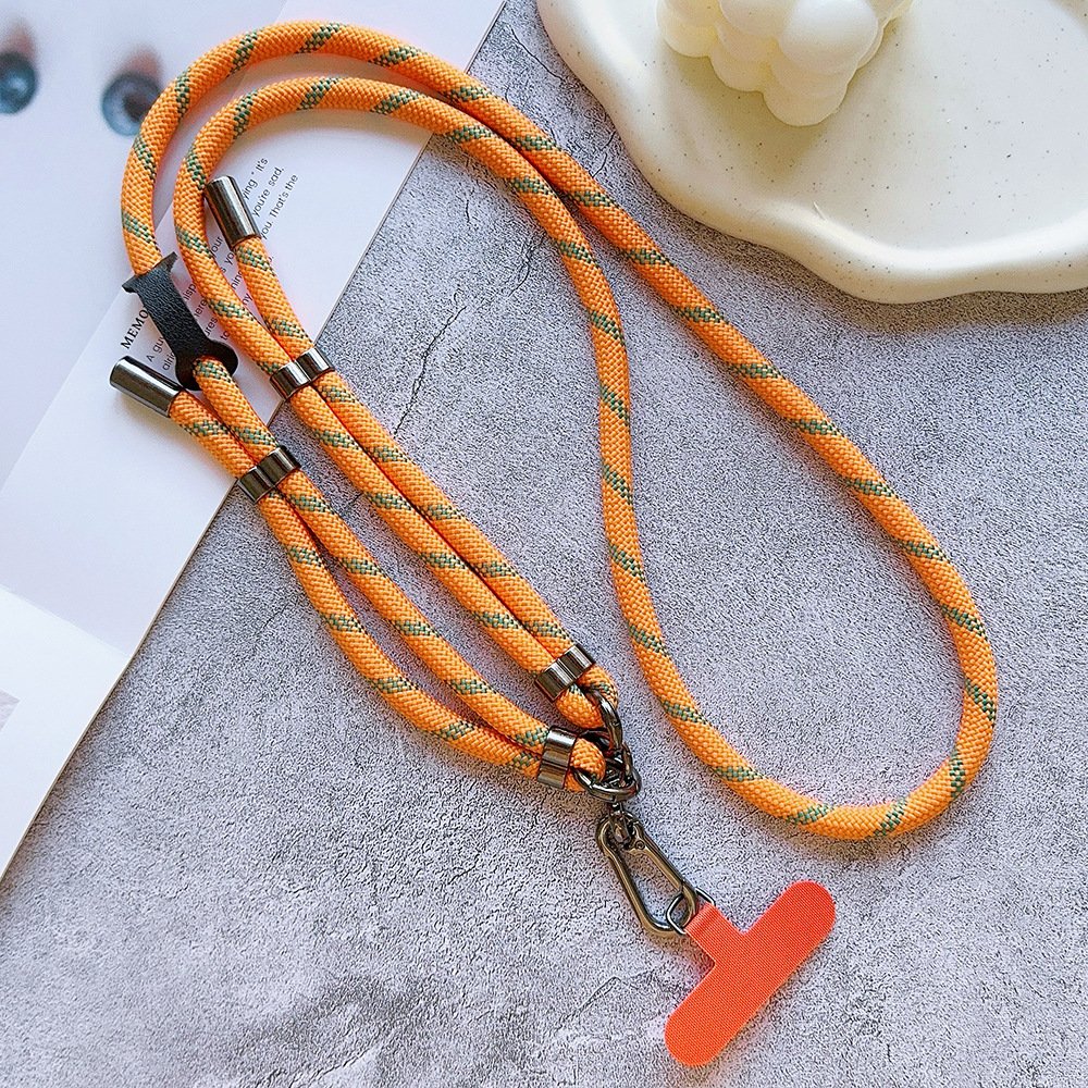 Factory Wholesale Adjustable 8mm Polyester Lanyard with Patch,Universal Anti-Lost Neck Strap, Crossbody Cord, Phone Lanyard