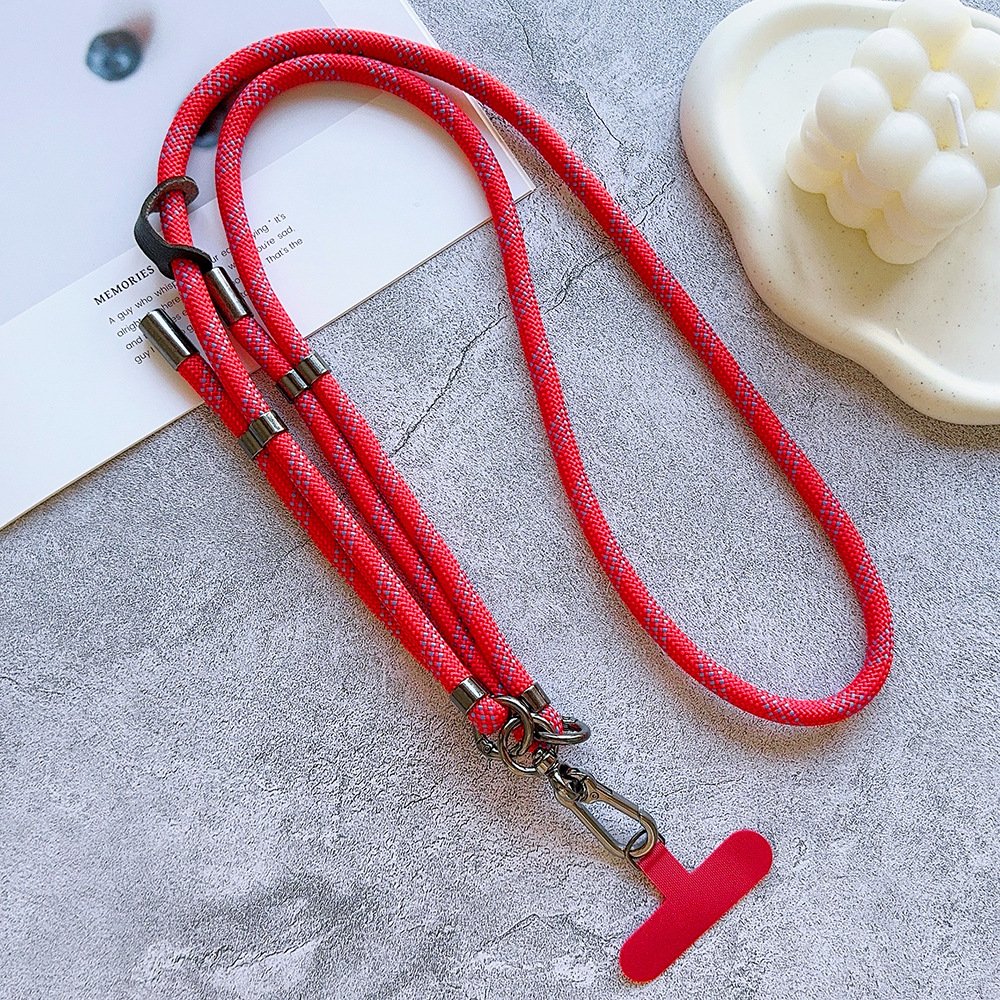 Factory Wholesale Adjustable 8mm Polyester Lanyard with Patch,Universal Anti-Lost Neck Strap, Crossbody Cord, Phone Lanyard