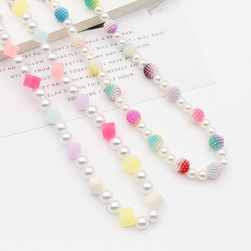 Handmade Rainbow Color Beaded Phone Lanyard Acrylic Wrist Strap beads Chain Anti Lost Mobile Phone Chain