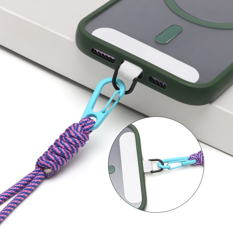 Anti Lost Universal Short Wrist Rope With Patch Tab Colorful Wrist Hand Strap Rope Phone Case Lanyard