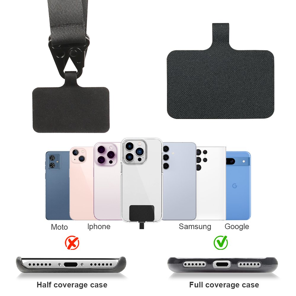 Crossbody Necklace Detachable Holder Nylon Adjustable Patch Universal Cell Phone Straps Lanyard For Iphone Mobile Case