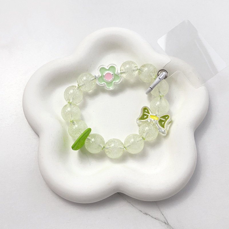 Cartoon rabbit pendant DIY mobile phone case chain handmade beaded hot cute mobile phone chain pendant decoration