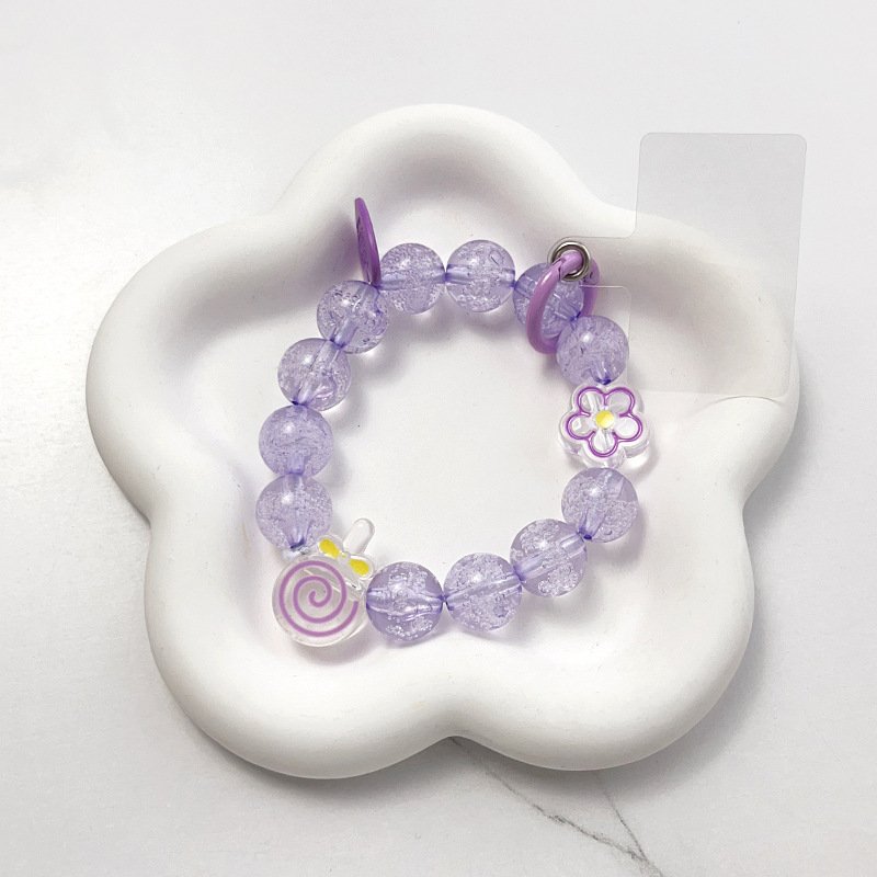 Cartoon rabbit pendant DIY mobile phone case chain handmade beaded hot cute mobile phone chain pendant decoration