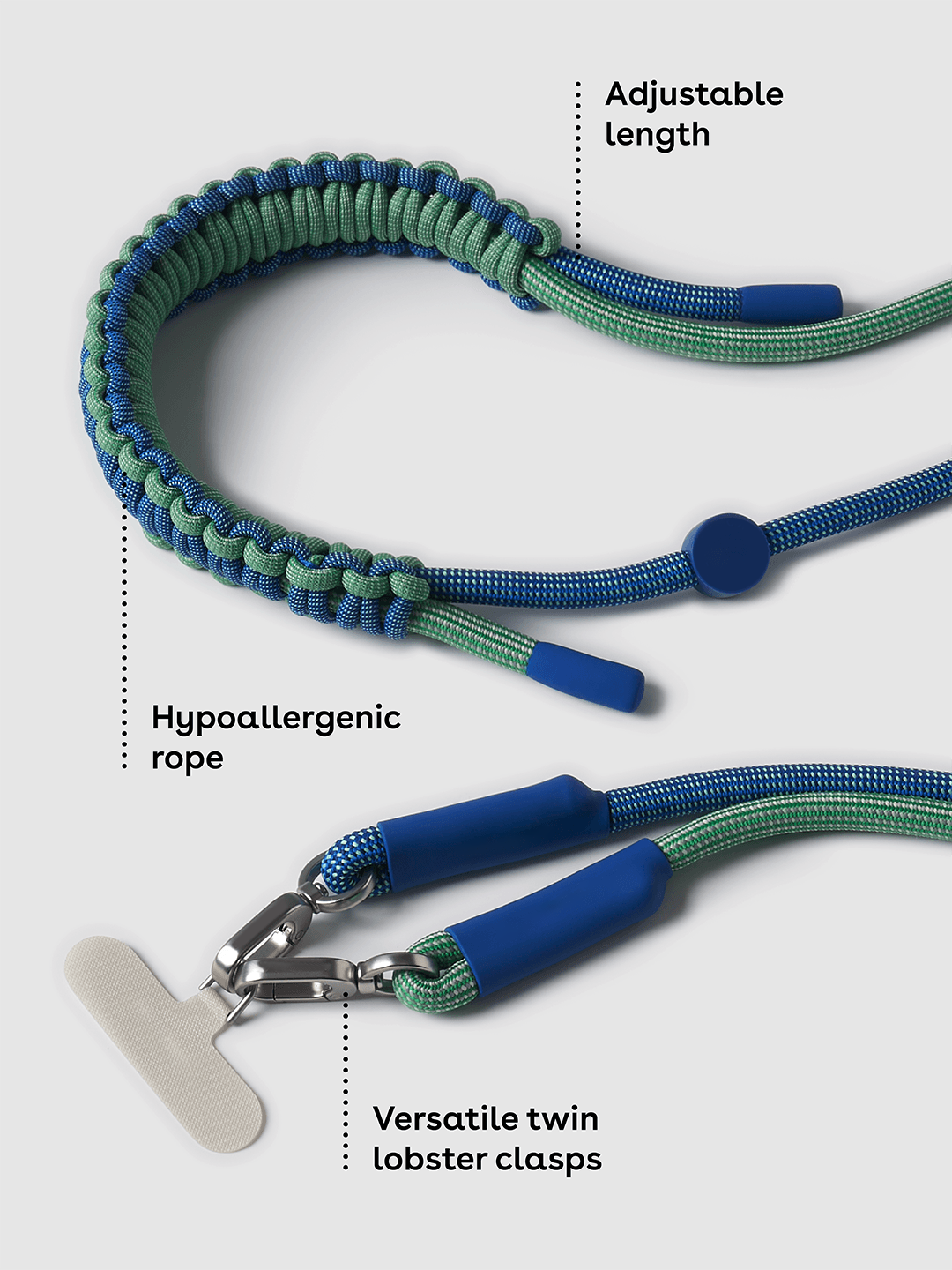 Newly launched woven rope mobile phone strap set suitable for all series of mobile phone accessories straps and lanyards