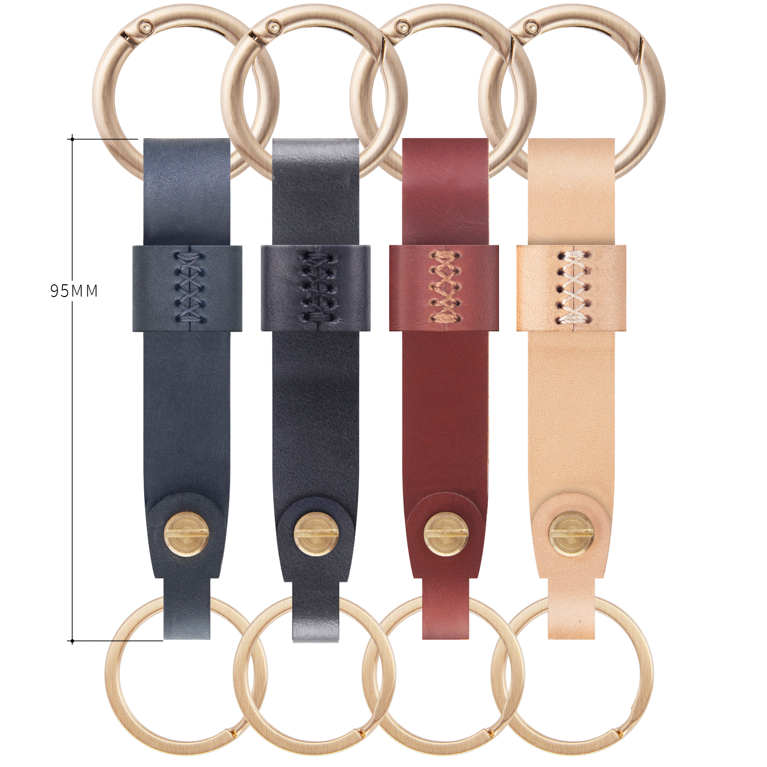 New Genuine leather handmade soft keychain phone case strap and car key