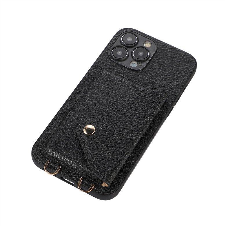Card Holder Wallet Phone Case for IPhone 14 13 12 11 Pro Max XR XS X 8 Women Lanyard Chain Strap Cord Crossbody Bag Cover