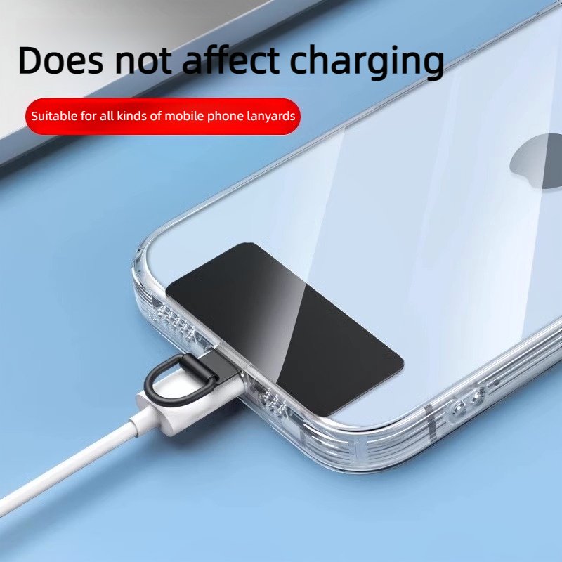 2024 Cheap Universal Phone Lanyard Patch Metal With Stainless Steel Slip Mobile Phone Tether Tab For Rope Shape Phone straps