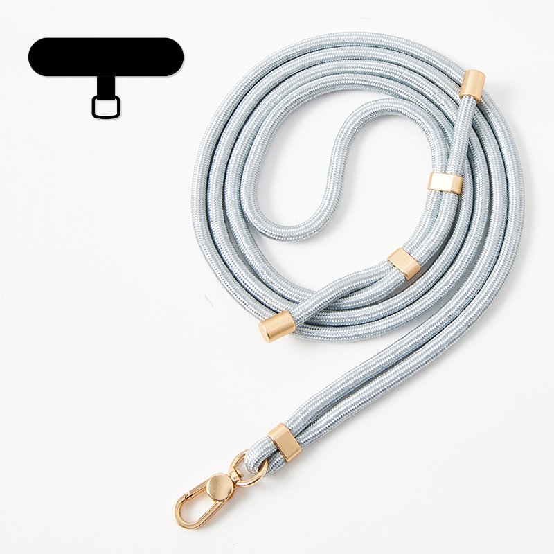 Adjustable 160cm Length Outdoor Universal Black Phone Lanyard Crossbody Mobile Phone Straps