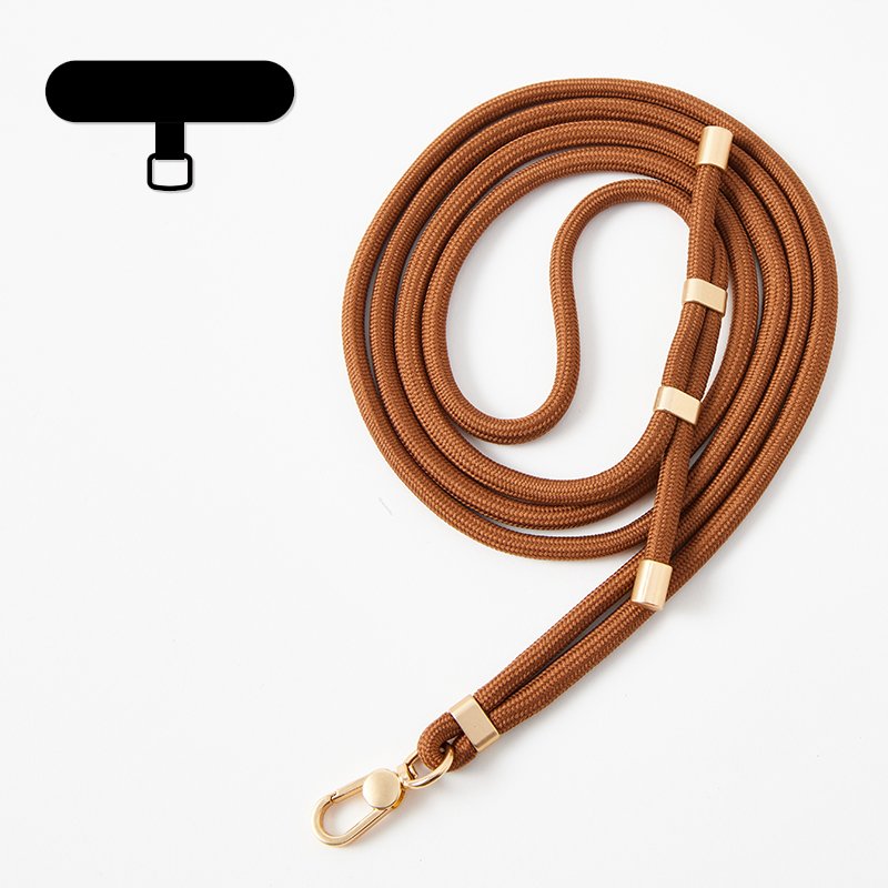Adjustable 160cm Length Outdoor Universal Black Phone Lanyard Crossbody Mobile Phone Straps