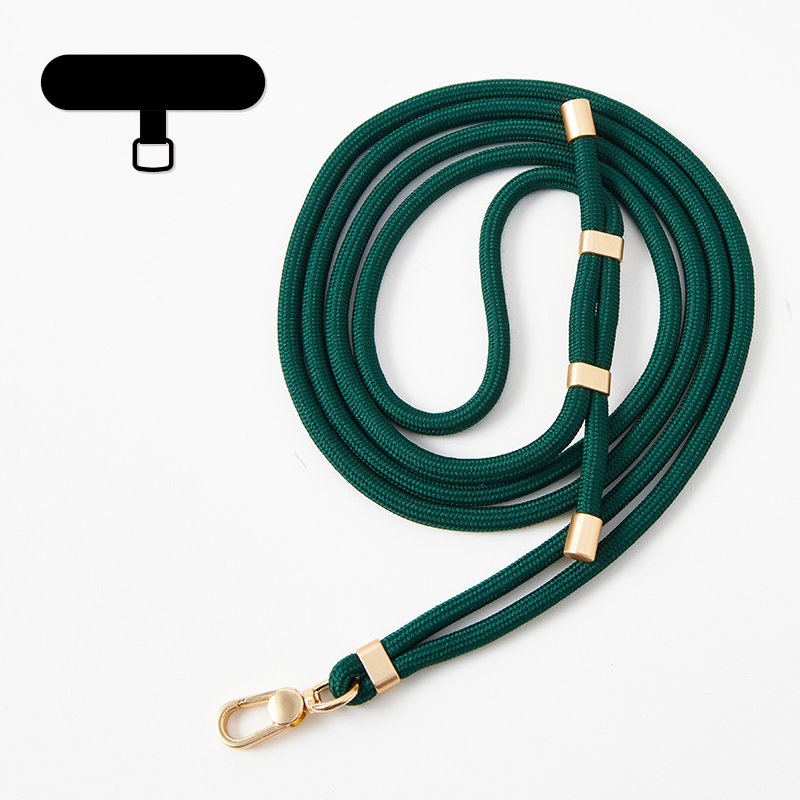Adjustable 160cm Length Outdoor Universal Black Phone Lanyard Crossbody Mobile Phone Straps