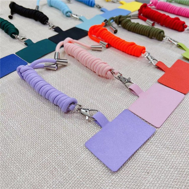 Cute Polyester Phone Case Chain Charm Teacher Lanyard Badge String Mobile Straps to Prevent Loss with Key Ropes Usage