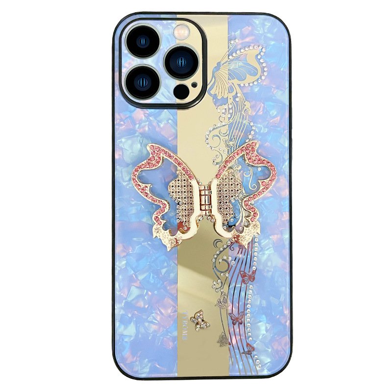 New Design Bling Cute Diamond Butterfly Cell Phone Mobile Phone Case For Iphone 12 Mini 14 pro amx 13 pro