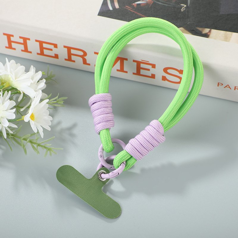 New Design Colored Mobile Phone Lanyard Keychain Short Hand Woven Lanyard Phone Case Keyring Bag Sling Clothing Accessories
