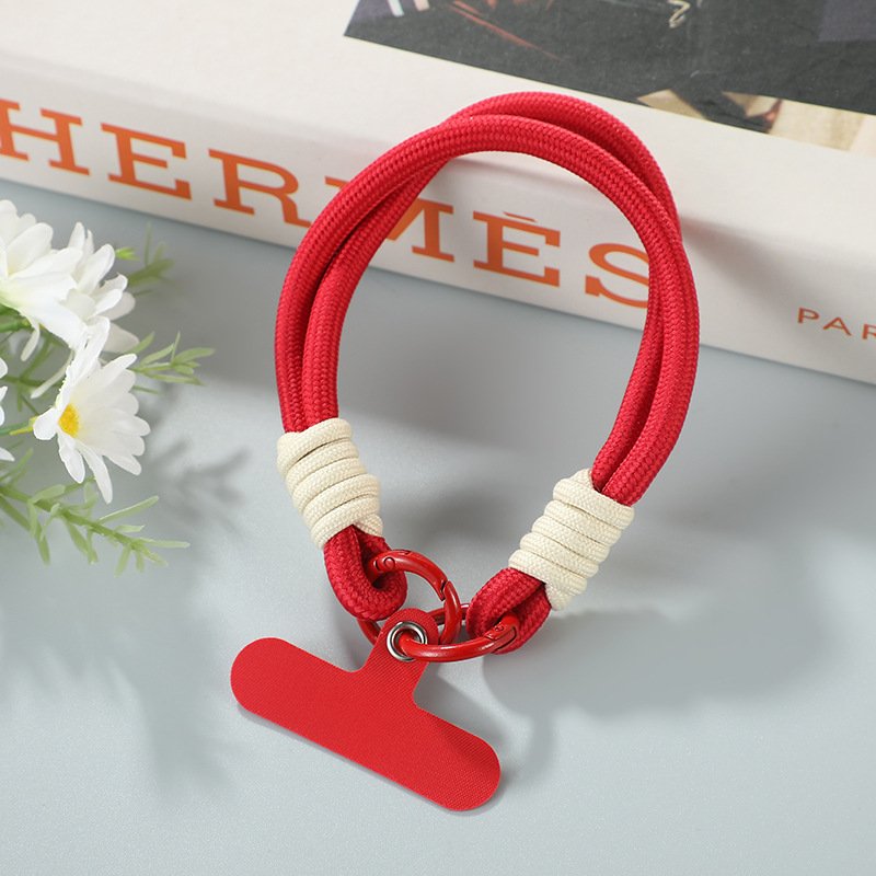 New Design Colored Mobile Phone Lanyard Keychain Short Hand Woven Lanyard Phone Case Keyring Bag Sling Clothing Accessories