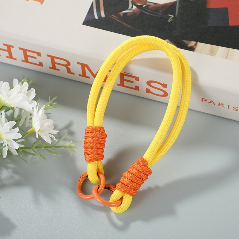 New Design Colored Mobile Phone Lanyard Keychain Short Hand Woven Lanyard Phone Case Keyring Bag Sling Clothing Accessories