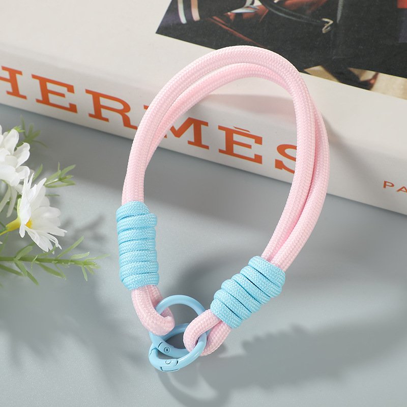 New Design Colored Mobile Phone Lanyard Keychain Short Hand Woven Lanyard Phone Case Keyring Bag Sling Clothing Accessories