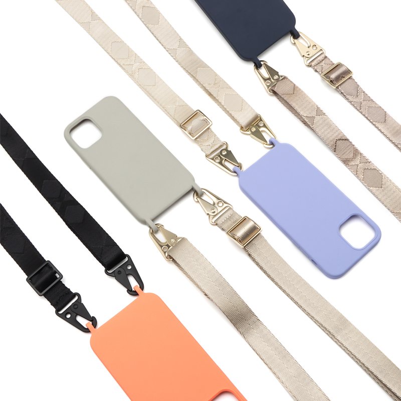 YLDS Customized Colorful Phone Accessories Shoulder Strap Polyester Phone Lanyard Mobile Phone Straps with Metal Snap Hooks