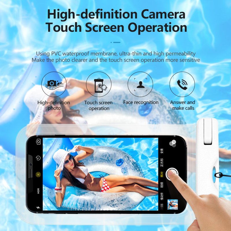Wholesale basic IPX8 waterproof mobile pvc cover diving pouch phone bag for phone