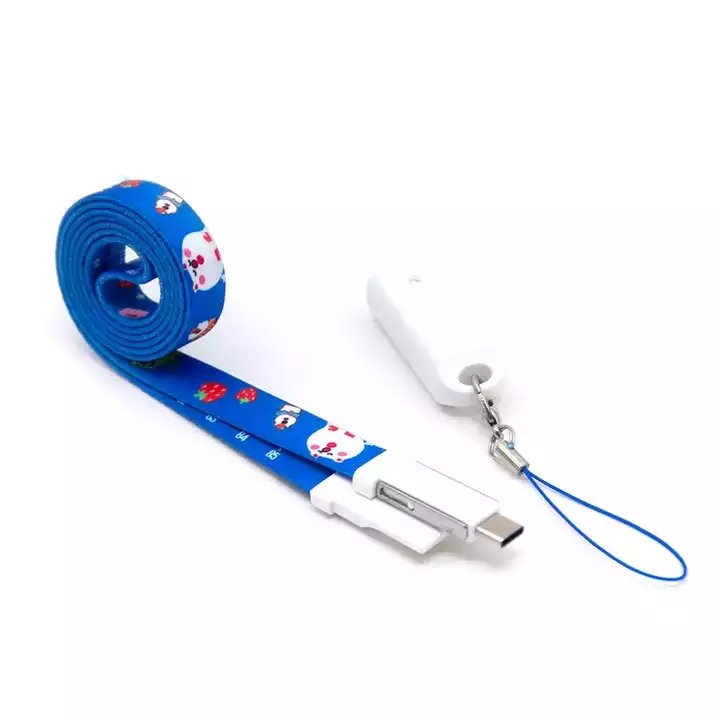 USB cable type-c Lanyard phone Charging Cable Multi-function Custom Logo Cable portable Lanyard Strap