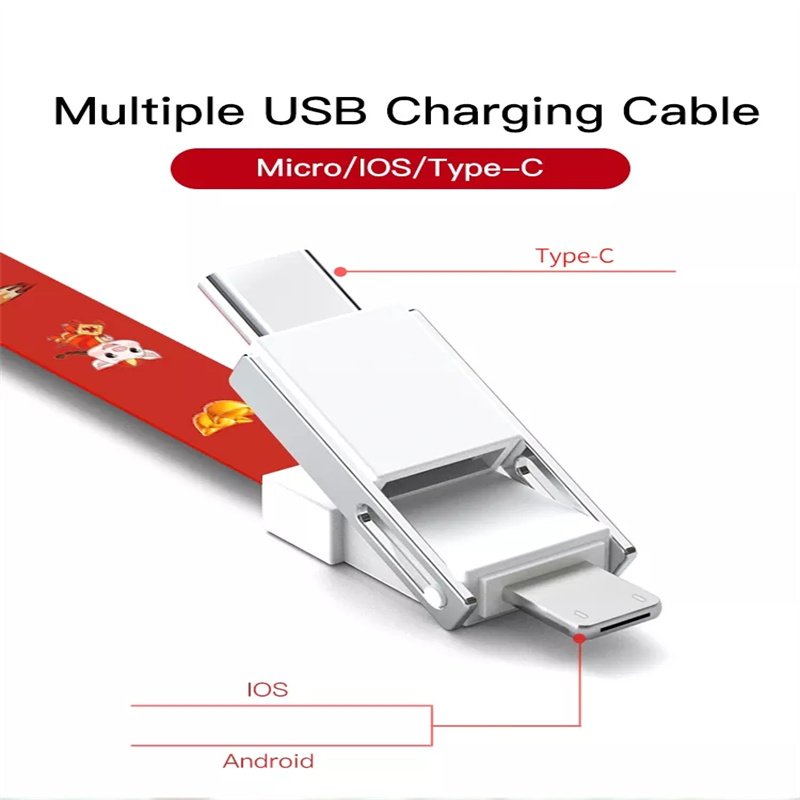 USB cable type-c Lanyard phone Charging Cable Multi-function Custom Logo Cable portable Lanyard Strap