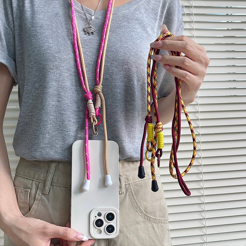 Adjustable Nylon Crossbody Phone Lanyard with Cute Design Polyester Wrist Strap Cell Phone Accessory for Gift Giving