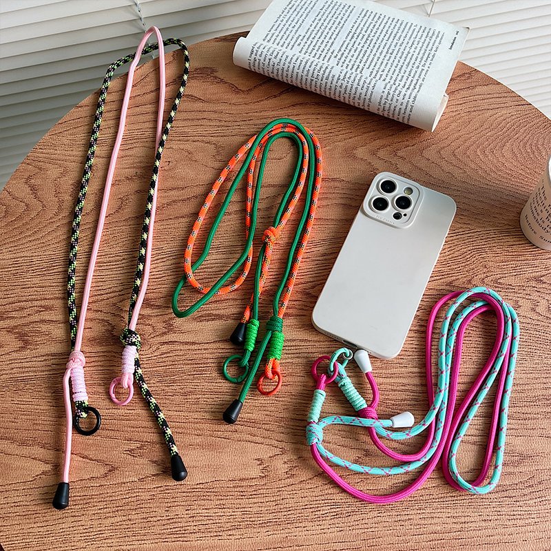 Adjustable Nylon Crossbody Phone Lanyard with Cute Design Polyester Wrist Strap Cell Phone Accessory for Gift Giving