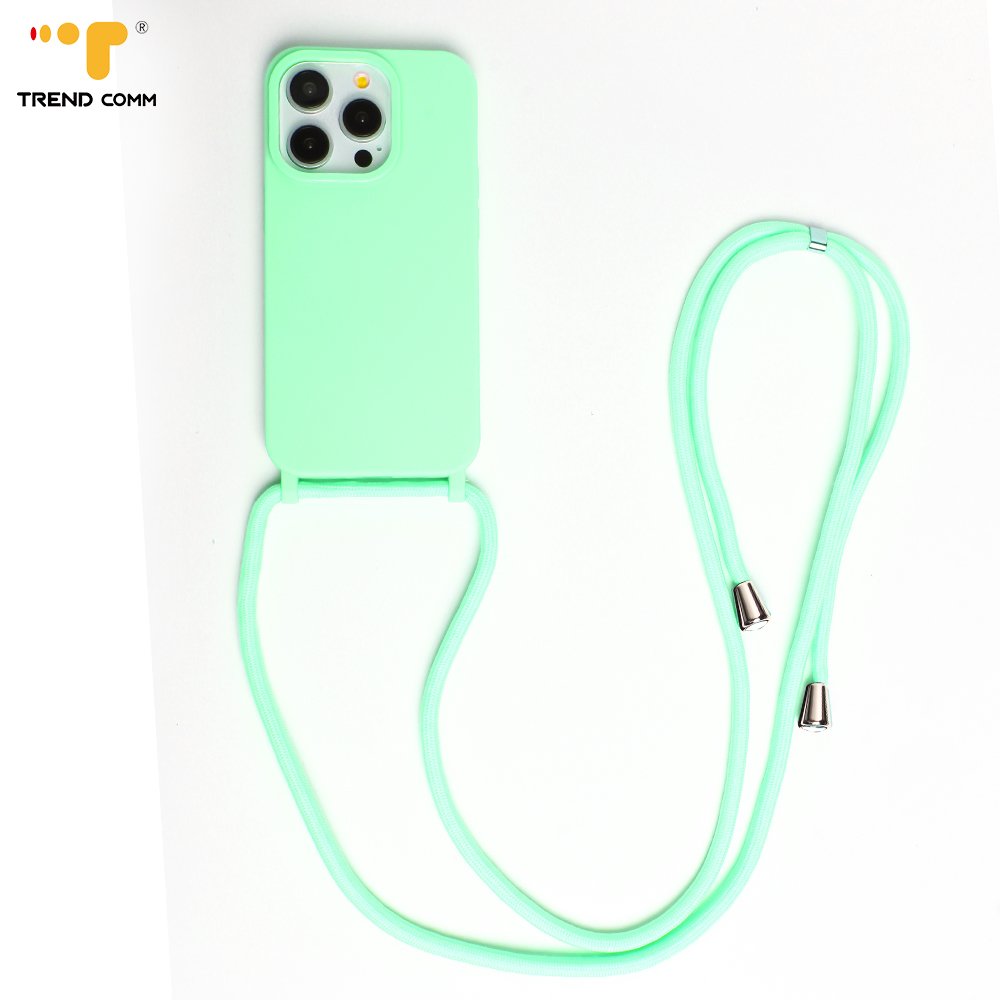 2024 Custom Solid Rubber TPU Phone Case for iPhone 16 Pro Max Detachable Strap with Cellphone Lanyard Charm Chain