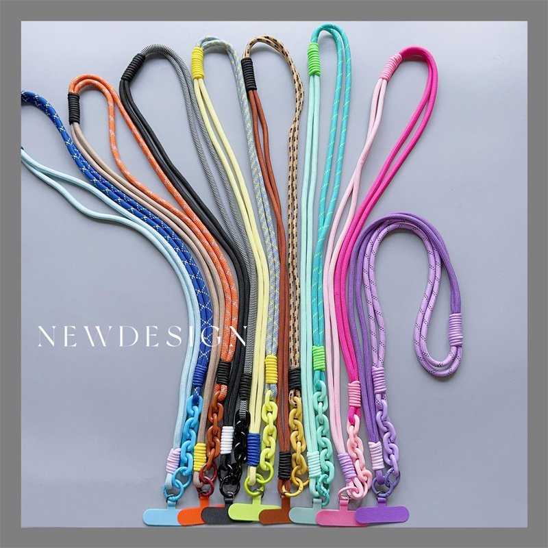 Cute Acrylic Phone Lanyard Diameter Outdoor Universal Case Crossbody Shoulder Card Neck Cord Clip Hang Anti-lost Wrist Strap