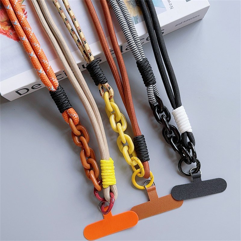Cute Acrylic Phone Lanyard Diameter Outdoor Universal Case Crossbody Shoulder Card Neck Cord Clip Hang Anti-lost Wrist Strap