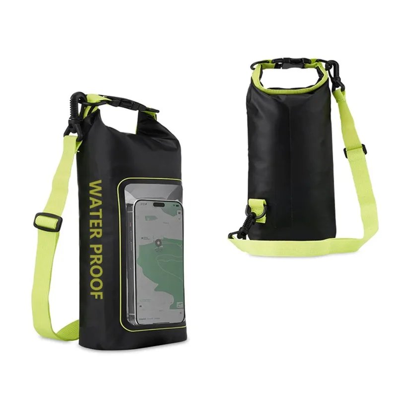 2L Waterproof Mobile Phone Bag Double Pocket Universal Phone Case Large Swimming Beach Storage Wallet Cards Pouch Dry Bags