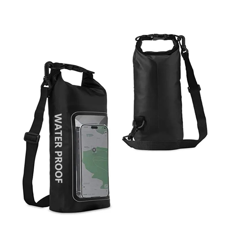 2L Waterproof Mobile Phone Bag Double Pocket Universal Phone Case Large Swimming Beach Storage Wallet Cards Pouch Dry Bags
