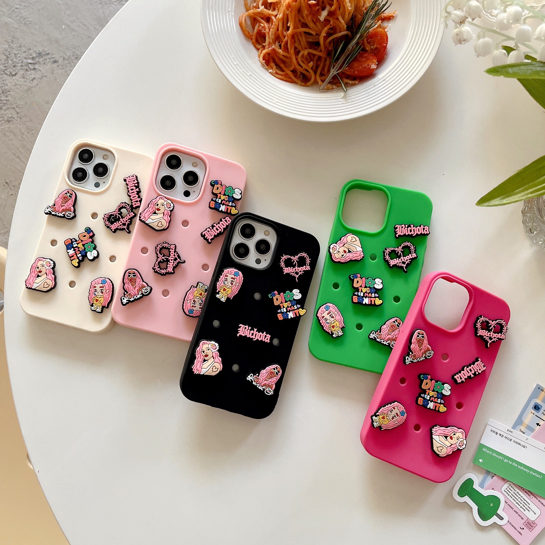 High quality Cartoon Girl Silicone accessory case for iphone15promax 14pro 14 13pro 13 11 X XR X