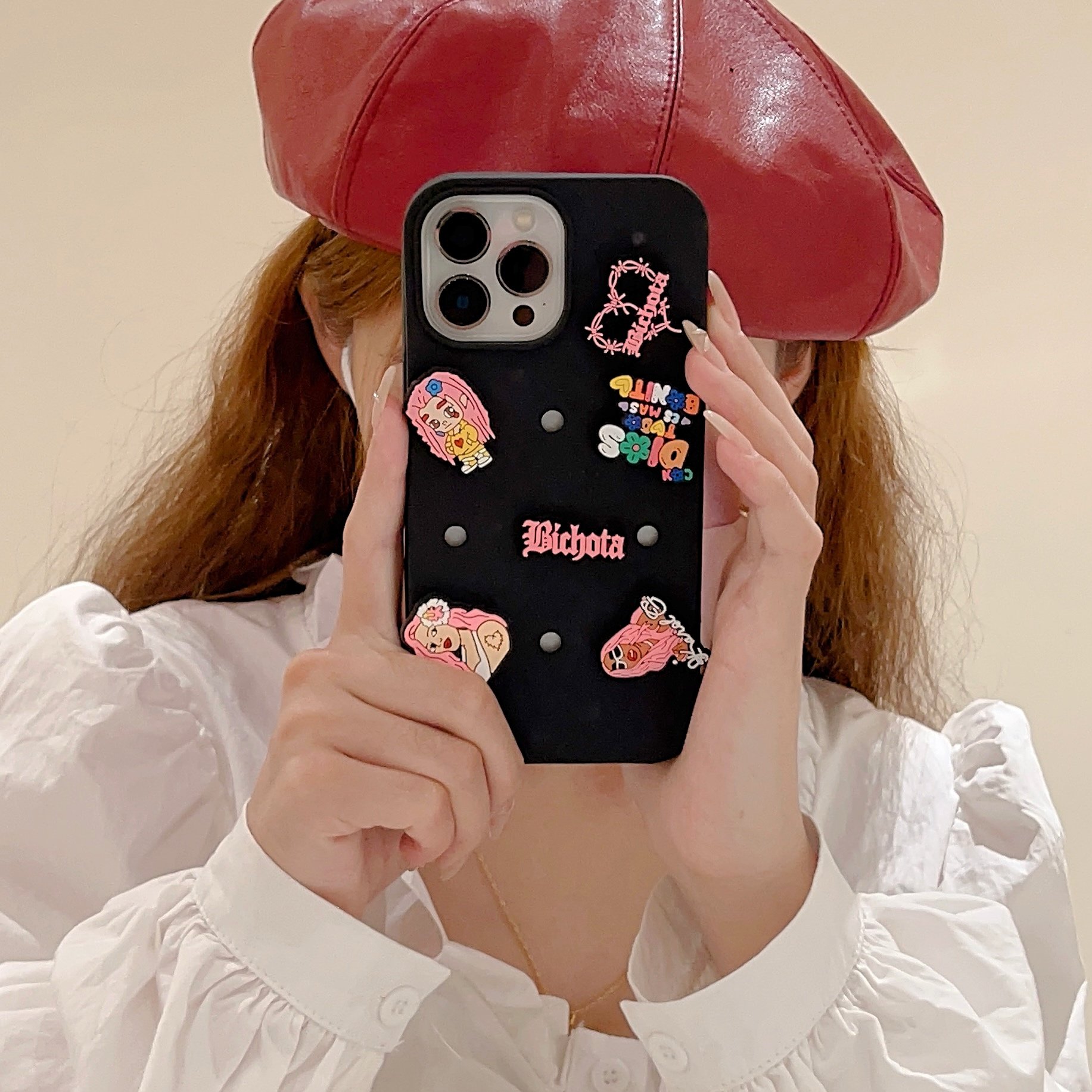 High quality Cartoon Girl Silicone accessory case for iphone15promax 14pro 14 13pro 13 11 X XR X