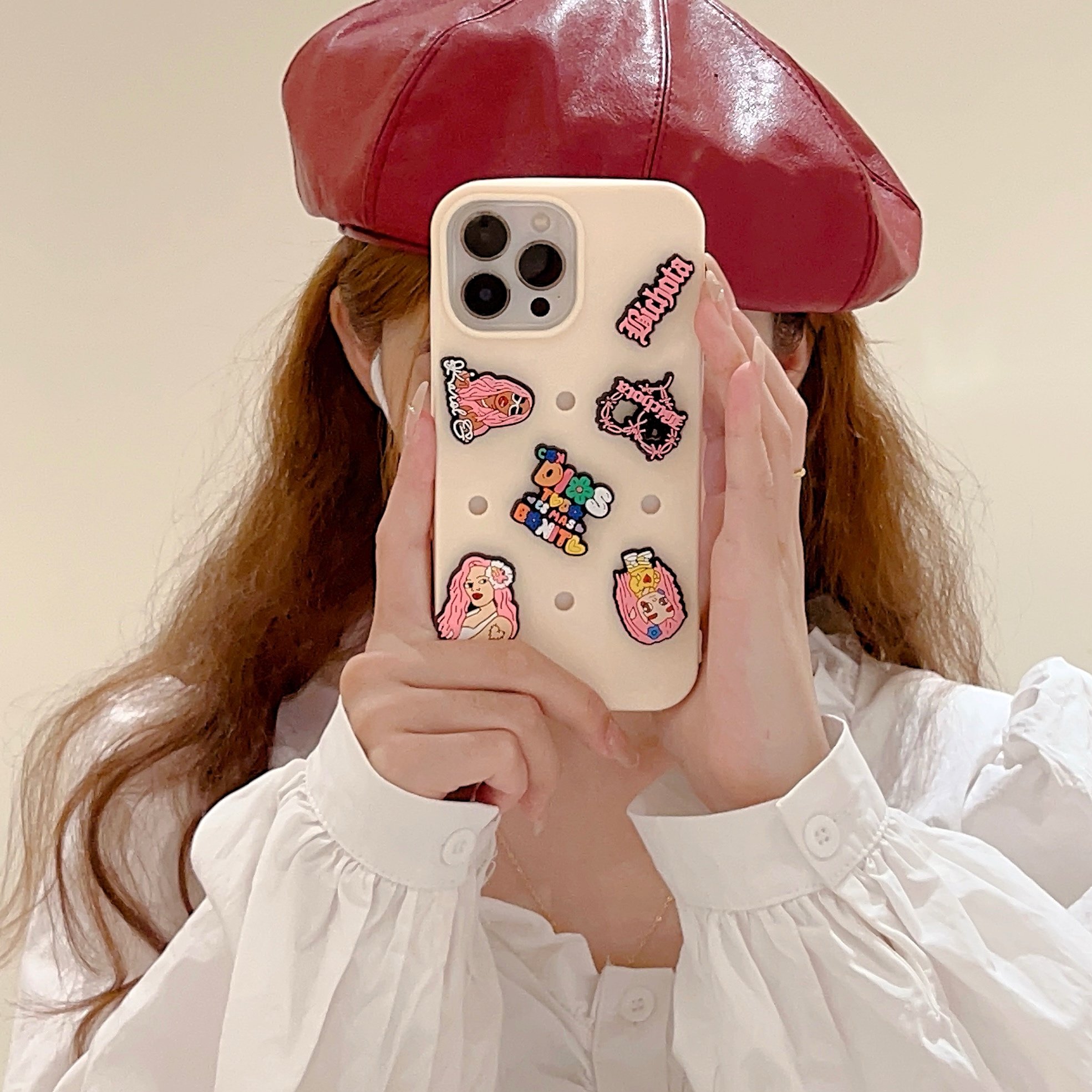 High quality Cartoon Girl Silicone accessory case for iphone15promax 14pro 14 13pro 13 11 X XR X
