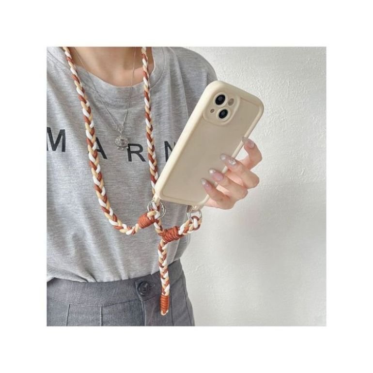 Hot Selling Lanyard Cross-body Shoulder Straps Keychain Key Ring Braided Rope with Replacement Patch for Mobile Phone