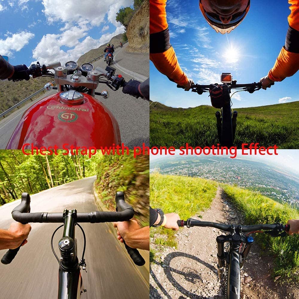 Phone Mobile Phone Chest Strap Harness Mount Head Strap Holder Kit for POV/VLOG,Cell Phone Clip for iPhone go/pro