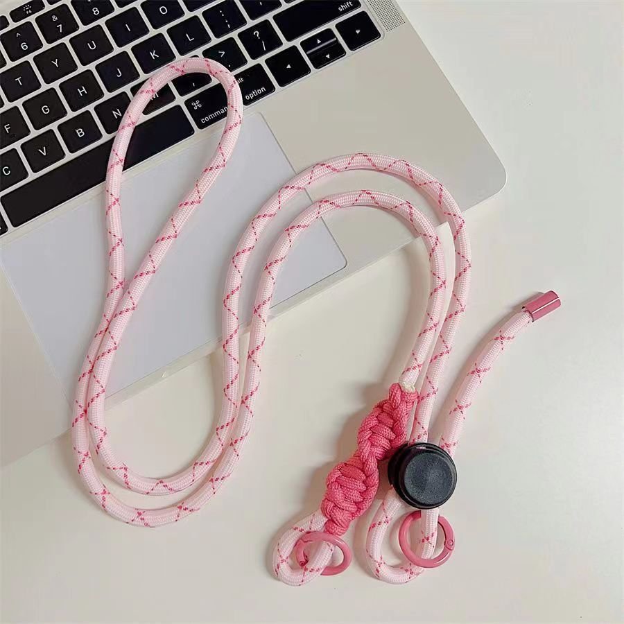 Wholesale Adjustable Polyester Phone Lanyard with Patch Crossbody Neck Strap Woven Mobile Keychain Holder Lanyard