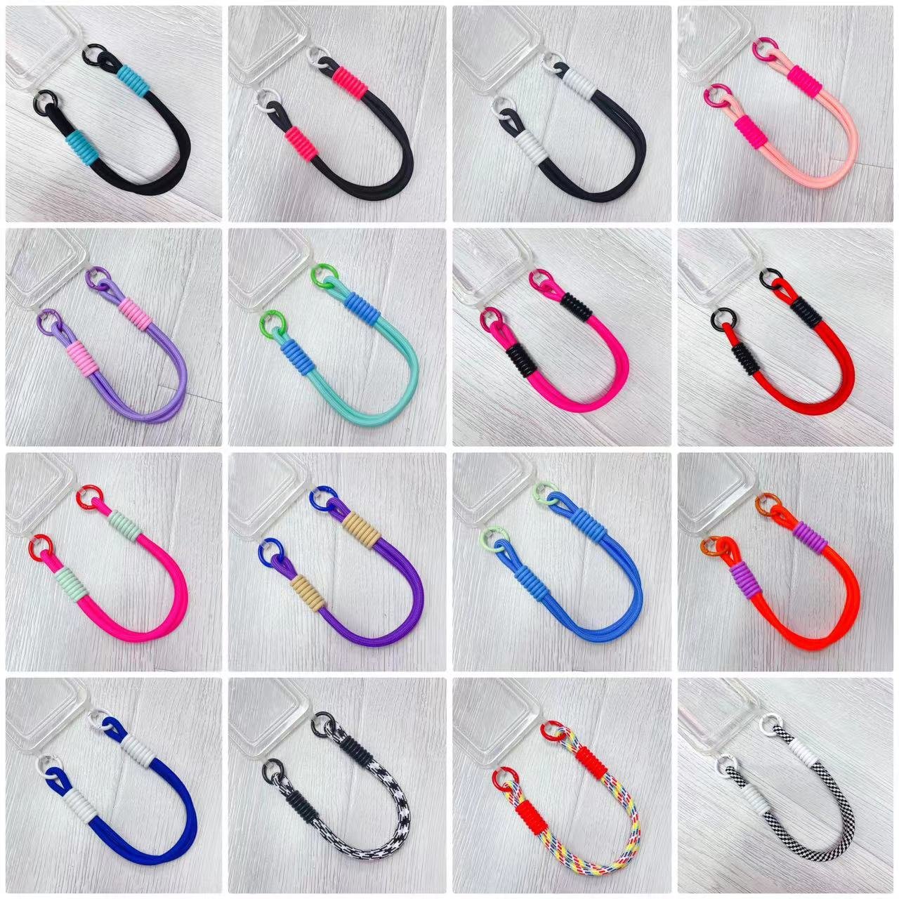 Custom Short Wrist Lanyard Keychain Hook Mobile Phone Wholesale Fashion Cell Mobile Phone Lanyard Straps Hand Wrist Lanyard