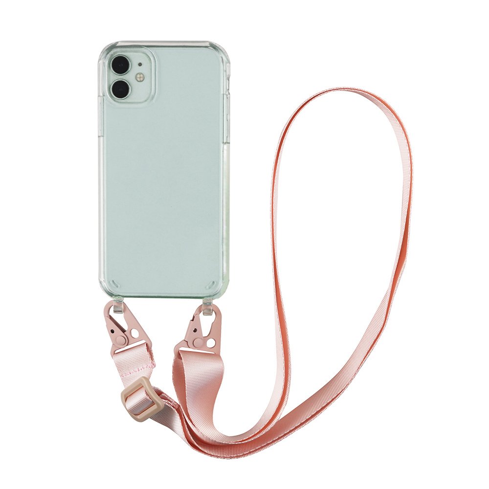 TPU+PC Crossbody Necklace Phone Case For iPhone 14 16 Pro Lanyard Cord Strap Cover phone 15 pro max case acrylic lanyard