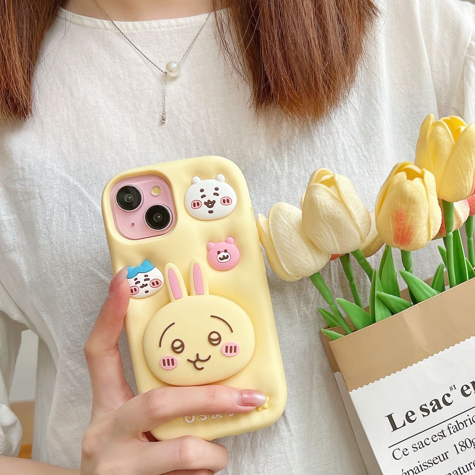 Cute Series Chiikawa phone Case Kawaii Cute Hachiware Japanese Anime Usagi Anti Drop Cartoon Creative Phone Case Girls Gifts
