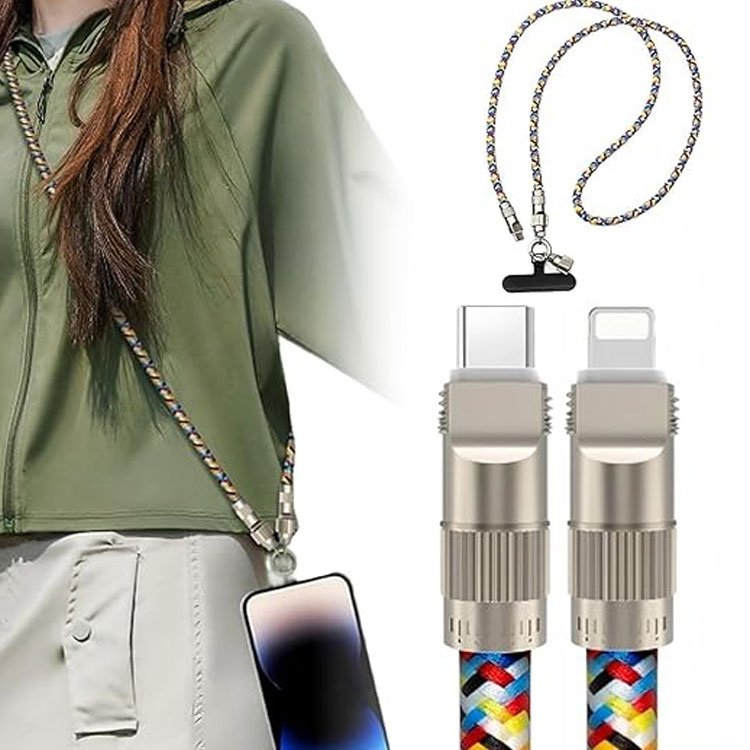 Custom Mobile Phone Data Cable Universal Crossbody Necklace Patch Strap Tab Lasso Tether Cell Phone Case Lanyard For iphone 16