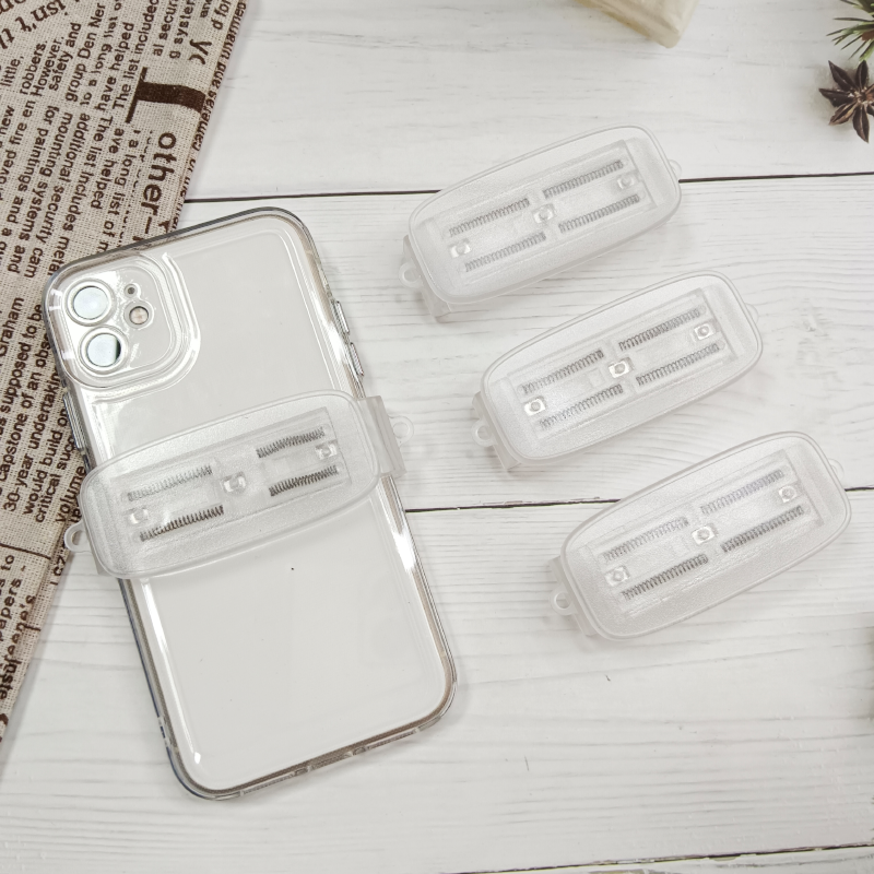 Mobile phone back clip large oval transparent PC clip DIY material hanging rope clip mobile phone accessories