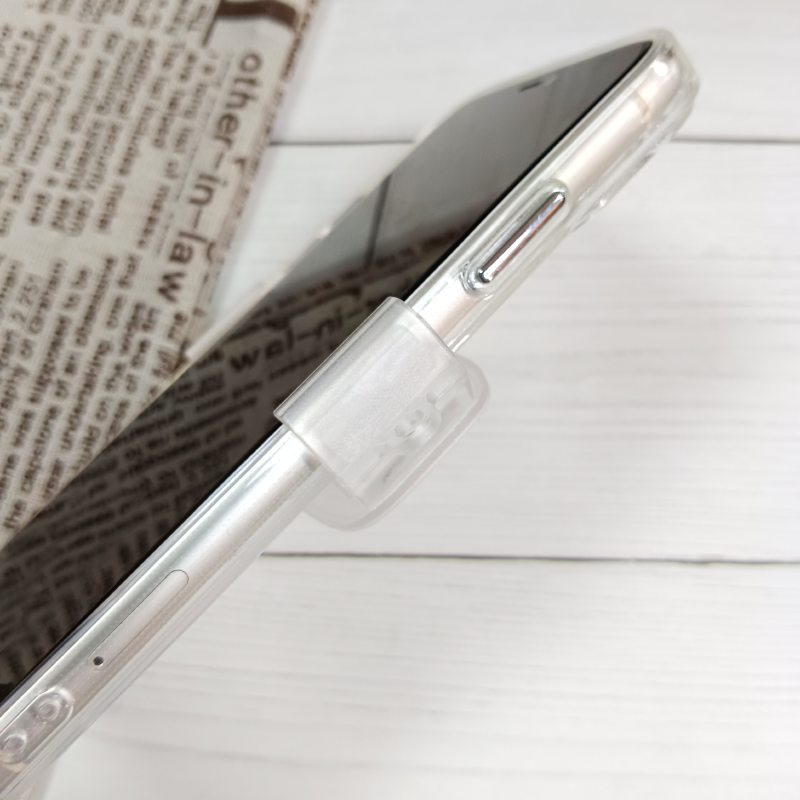 Mobile phone back clip large oval transparent PC clip DIY material hanging rope clip mobile phone accessories