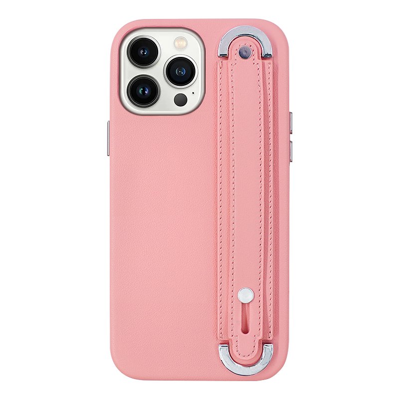 Bags and boxes for mobile phones recycled leather phone case with wrist strap holder for iPhone 13 14 15 16 pro max
