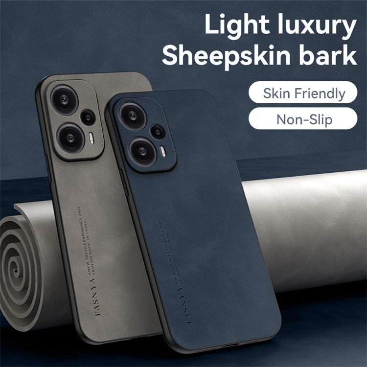 For iPhone 15 Pro max 15 13 12 14 Plus PU Leather Phone Case Sheepskin Leather Back Cover Soft Border Mobile Case