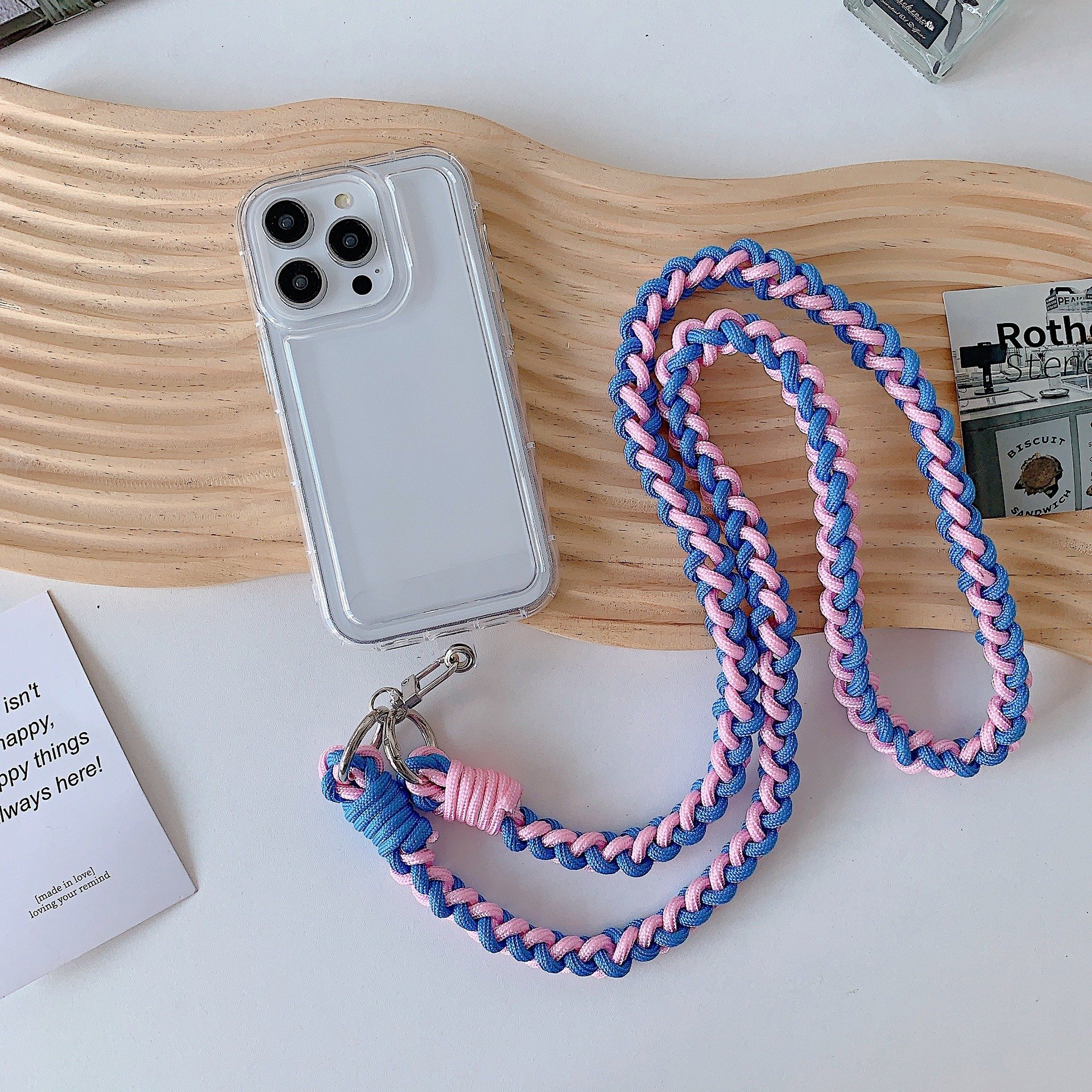 New Product Braided Cell Phone Neck Strap Cross Body Phone Lanyard Mobile Phone Adjustable Shoulder Lanyard